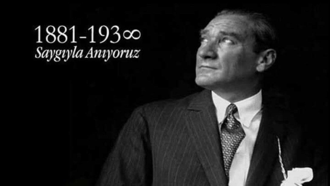 İlçe Milli Eğitim Müdürü Salih Celepcinin 10 Kasım Atatürkü Anma Günü Mesajı