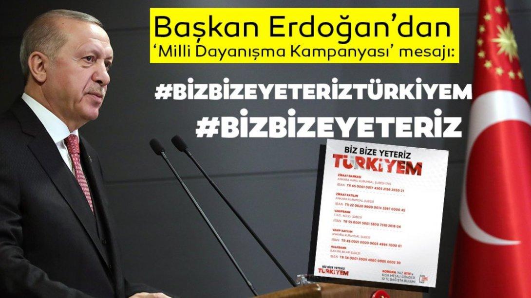 Son dakika: Başkan Erdoğan'dan 'Biz bize yeteriz Türkiyem' paylaşımı