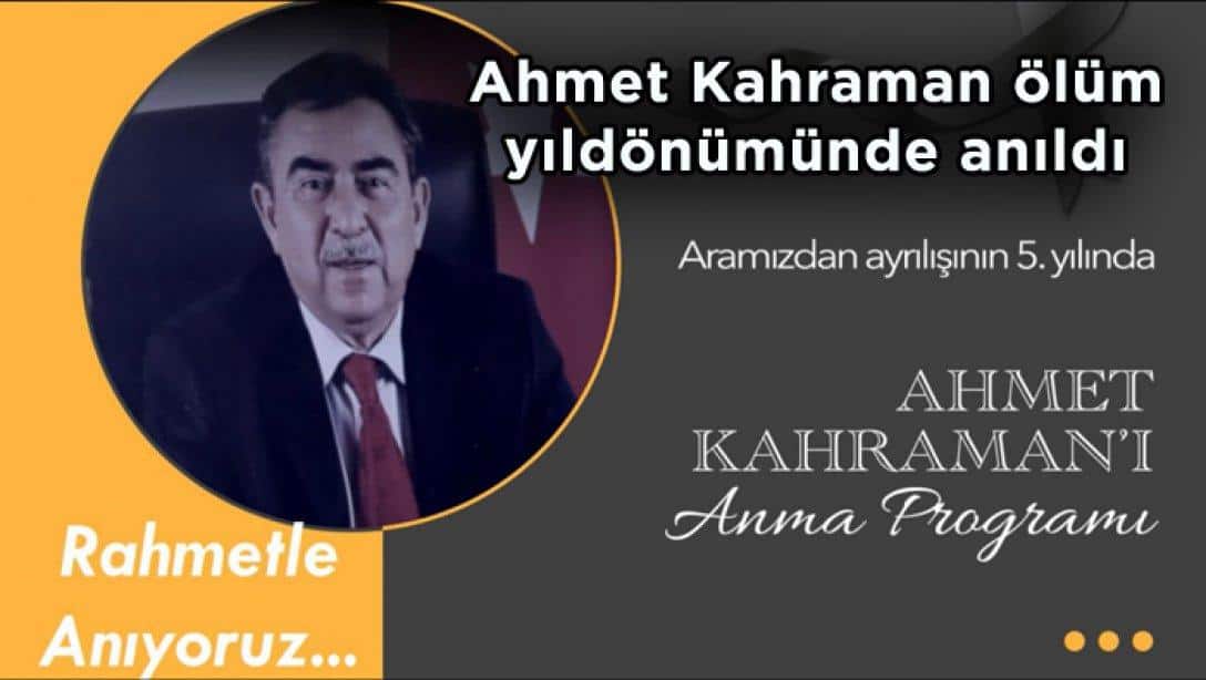 Gentaş Ahmet Kahraman Çok Programlı Anadolu Lisesinden Ahmet Kahraman'ı Anma Programı